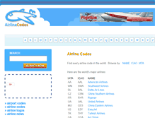 Tablet Screenshot of airlinecodes.info